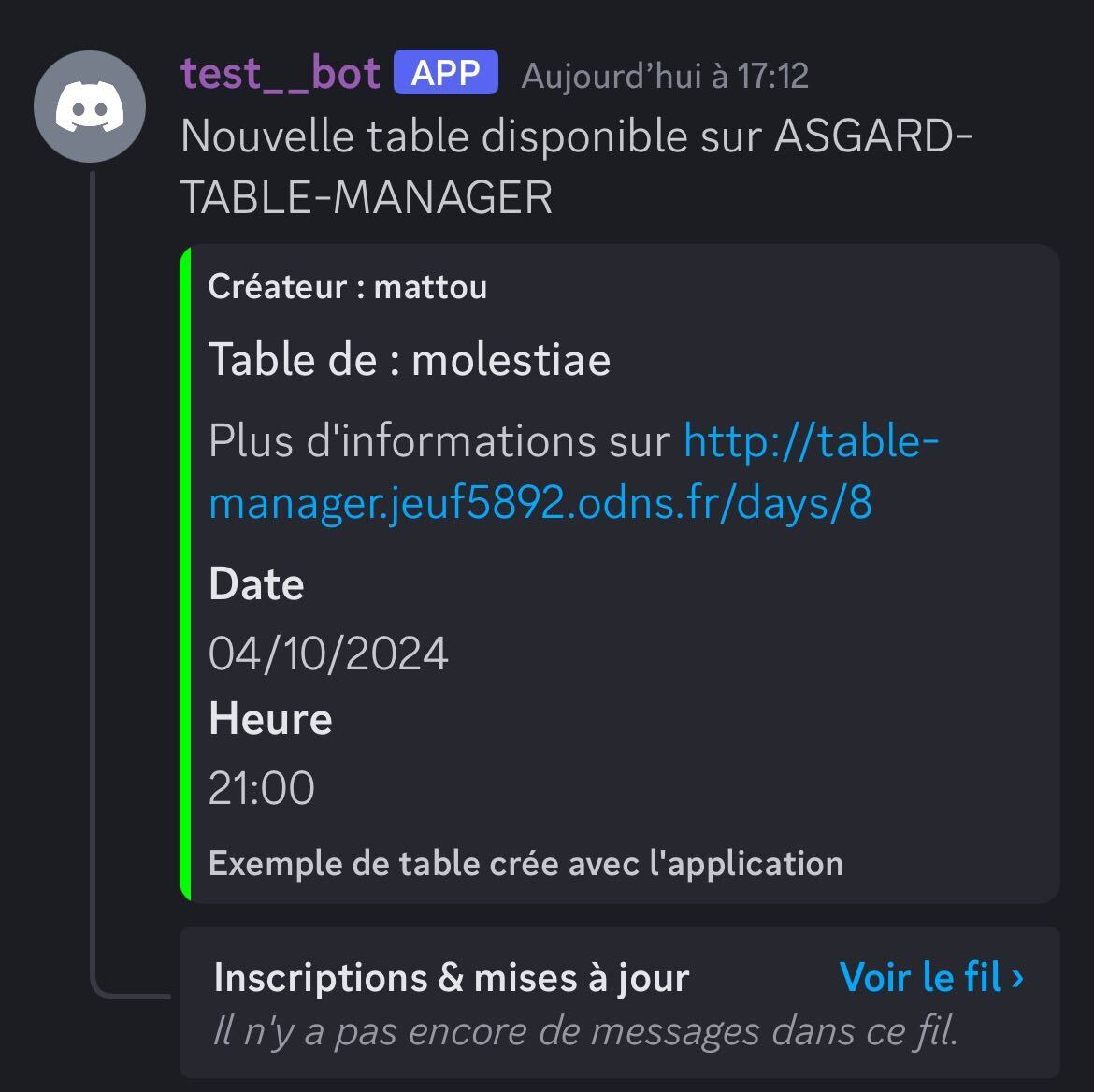 Screenshot of search results